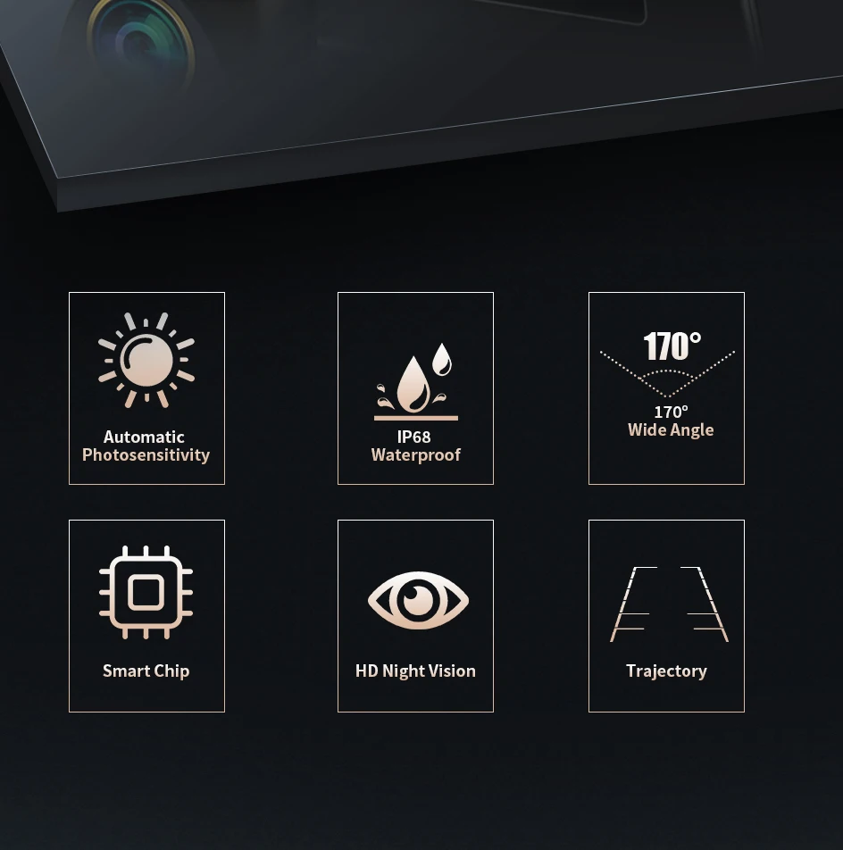 Description Picture 3 of itemCVBS AHD 1080P Vehicle Trunk Handle Car Reverse Backup Fisheye Lens Camera For Audi A1 A3 /Skoda Fabio/Yeti Superb Roomster