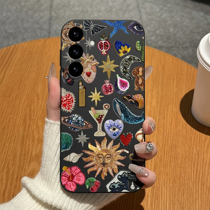 Abstract Art Pattern Soft Matte Silicone Phone Case - High-Quality Bumper Shell