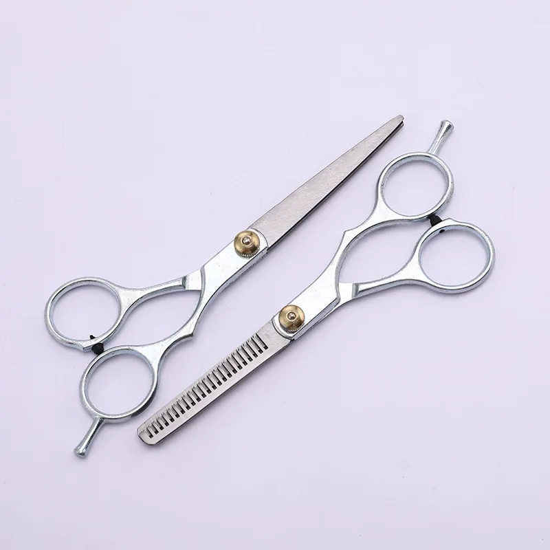 Hair cutting scissors Stainless Steel Scissors 6 inches Hairdressing Products Haircut Cutting Barber For Home Human & Dog Cat Pets