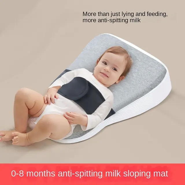 15 ° Slope Design Baby Wedge Pillow Anti Spit Milk Nursing Anti Roll Infant Reflux Supportor Helps Sleeping Nursing Pillow 2