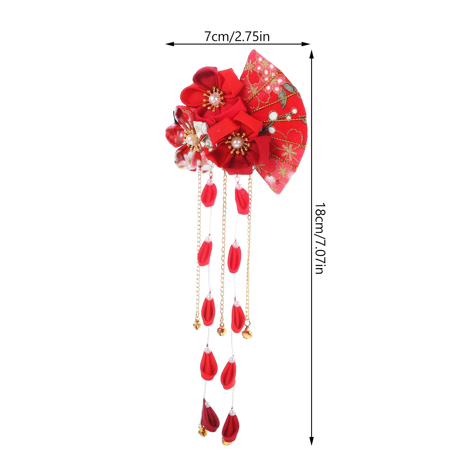 Manual Women's Bridal Hair Accessories Tassel Bride Hairpins Kimono Clip Flower 5