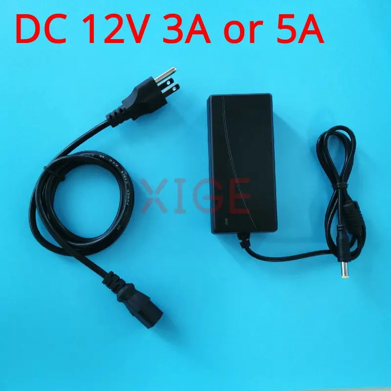 (US/UK/EU) DC 12V-3A/5A Power Adapter Charger With Plug Cord Output Port 2.5MM And 5.5MM for Our Controller Driver Board DIY Kit power adapter