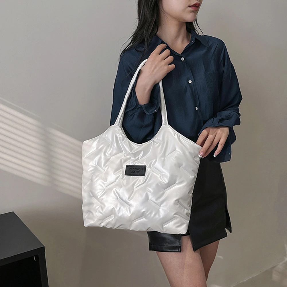 Women Spacious Padded Puffer Tote Bag