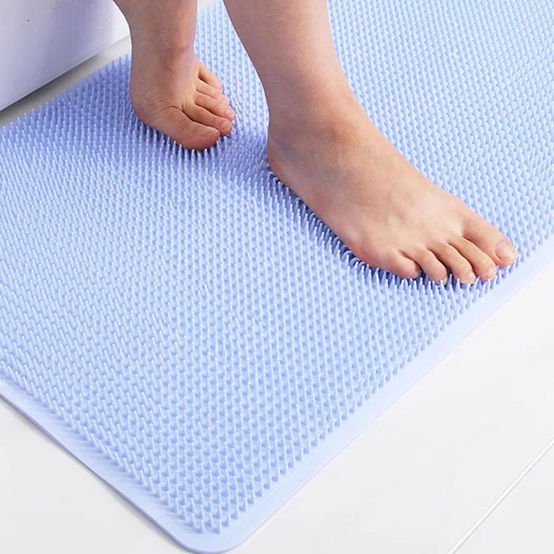 Eco Friendly PVC Bathroom Shower Mat Flexible Columns Foot Massage Bath