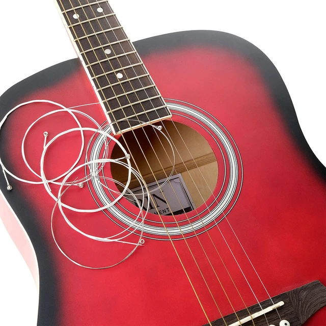 6 Pièces Cordes Guitare Folk À Noyau En Acier Inoxydable Cordes