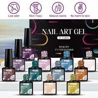 12PCS/SET 6ml Color Nail Gel Polish Set Kits Base Top Coat Varnish Soak Off UV LED Art Gel Semi Permanent All For Manicure 2