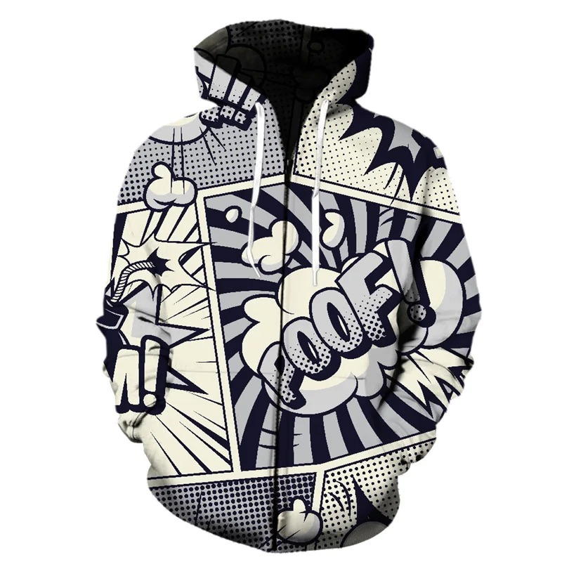 thumbnail image 1 of Sudadera con capucha y cremallera de estilo manga con estampado 3D de dibujos animados para hombre, sudaderas Harajuku de manga larga de primavera, chaquetas, tops, sudaderas con capucha para adolesce, 1 of 5