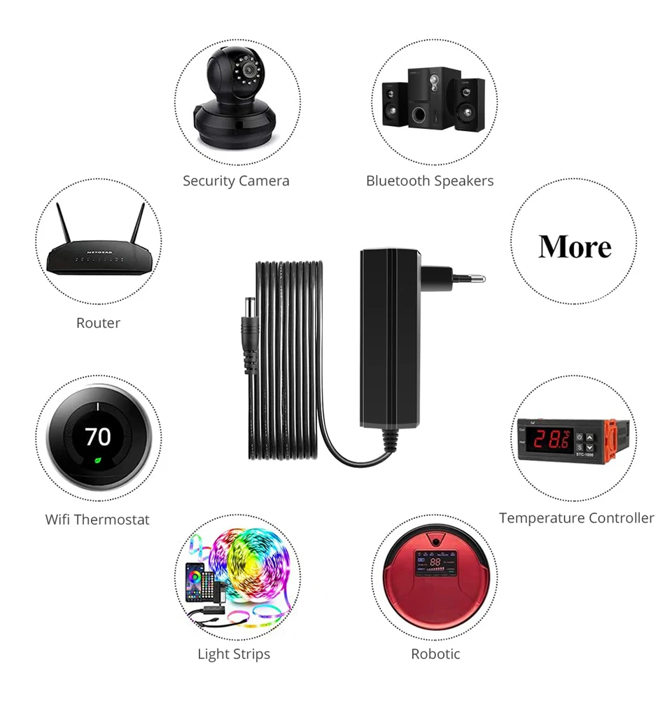 Description Picture 6 of itemAC100-240V Lighting Transformers DC24V 2A 3A LED Power Supply Charger 48W 72W LED Driver Power Adapter For Led Strip Light