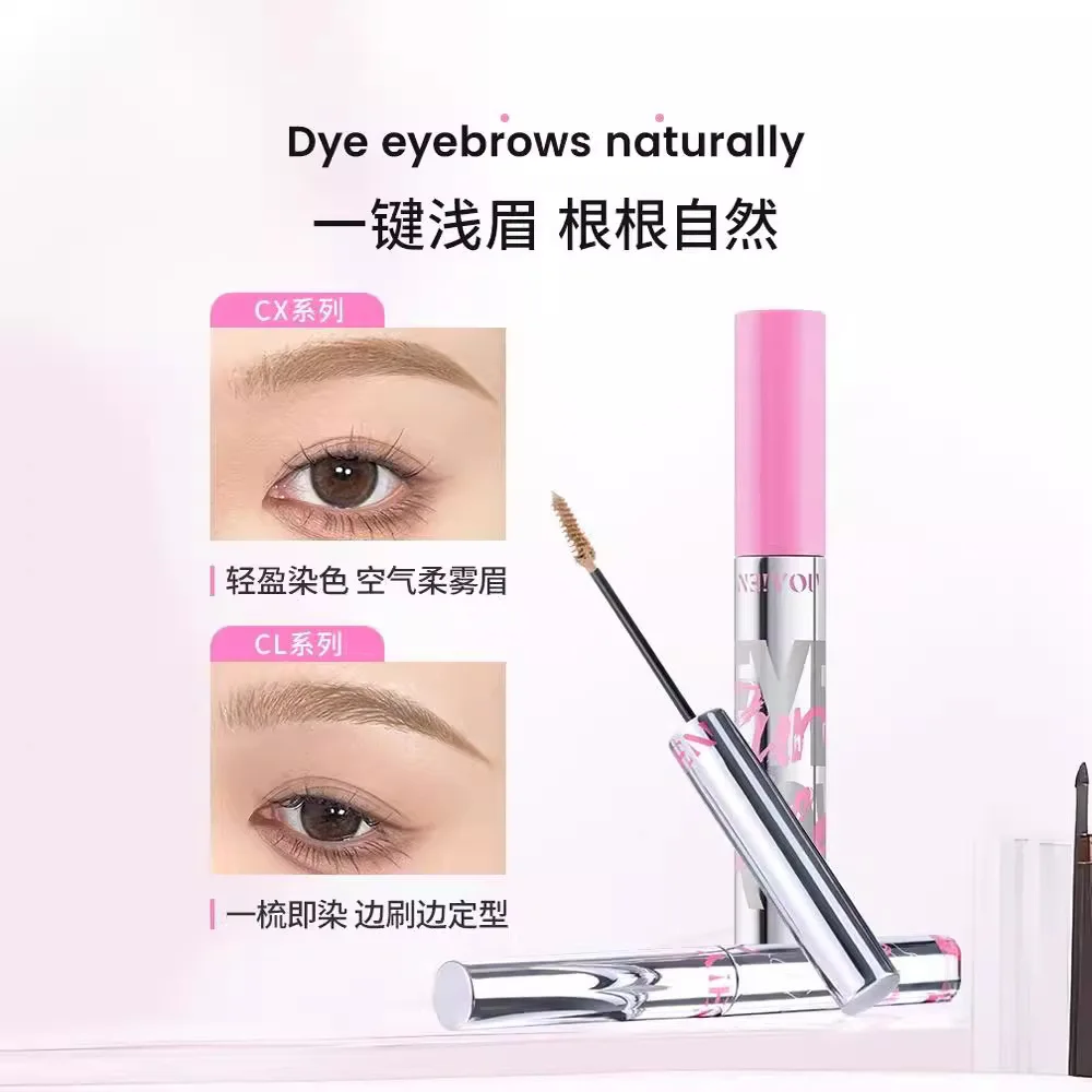 Free Shipping NEIYOU Waterproof Long-lasting Non-fading Wild Eyebrows Light Brown Styling Gel Eyebrow Dyeing Cream Cosmetics Hot 3