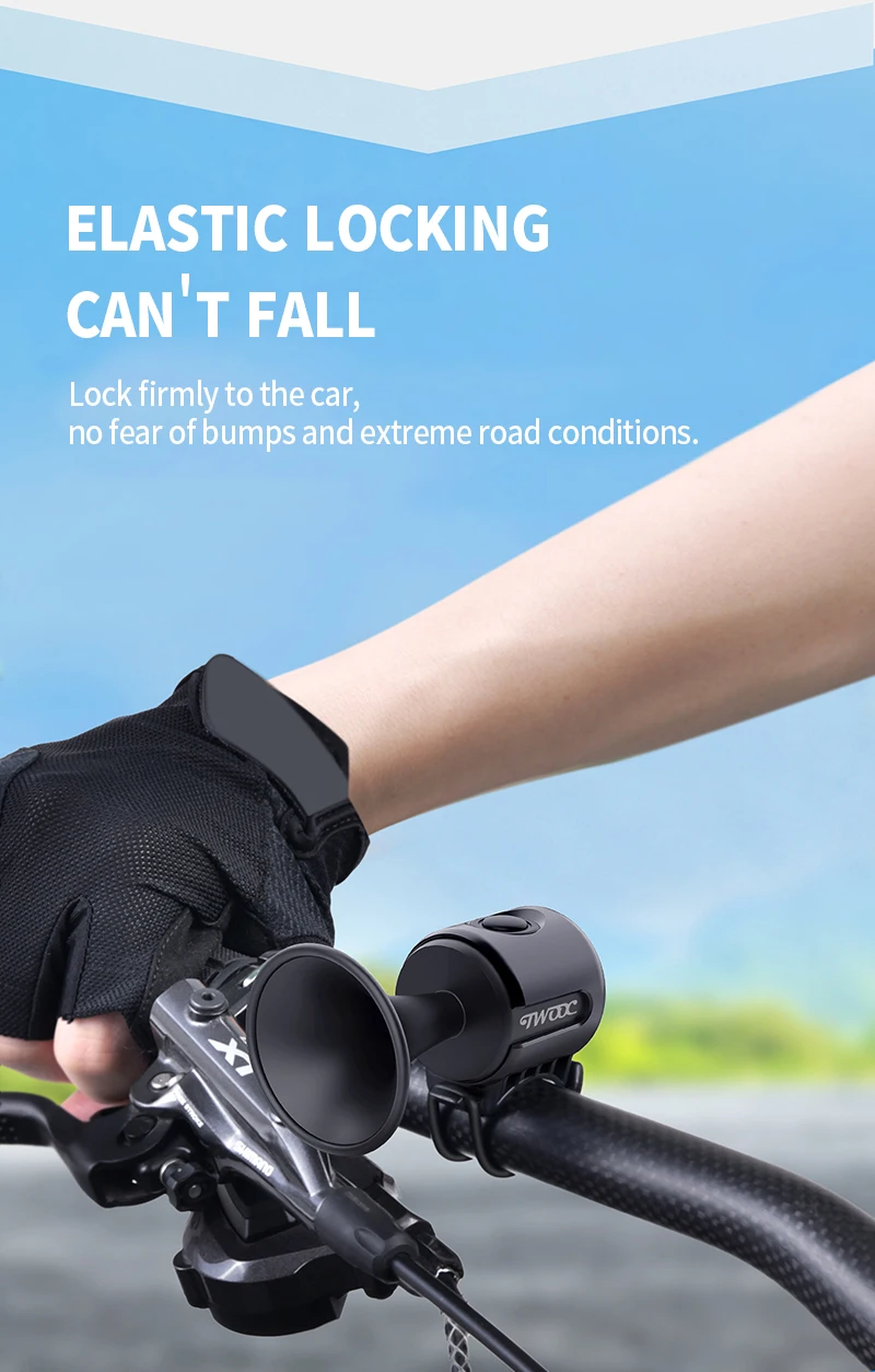 Sonnette Électrique Vélo - Wuudi - Imperméable Rechargeable USB - 120 DB
