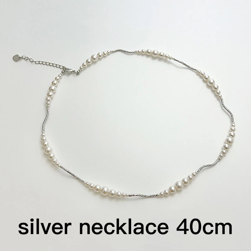 silver necklace 40cm