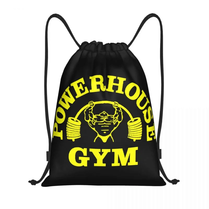 

Yellow Gym Drawstring Backpack Sports Gym Bag for Women Men Fitness Building Muscle Shopping Sackpack