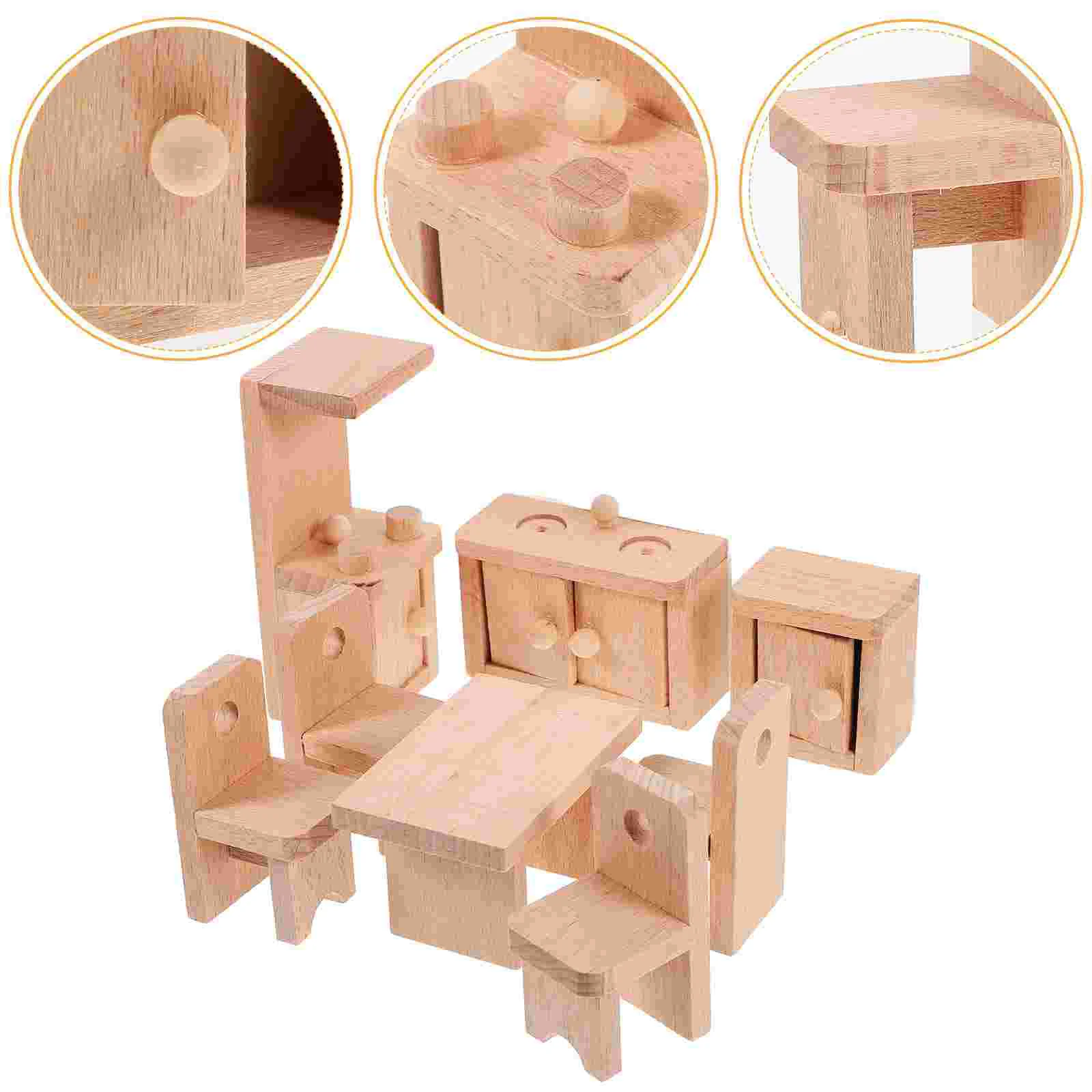 

Mini Furniture House Model DIY Simulation Wooden Dollhouse Accessories Adornment Toys