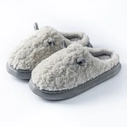 Cozy Women's Fleece - Lined Slippers - Plush, Warm Indoor/Outdoor Shoes with Non - Slip Sole - 44 - 45 (Blue Gray)
