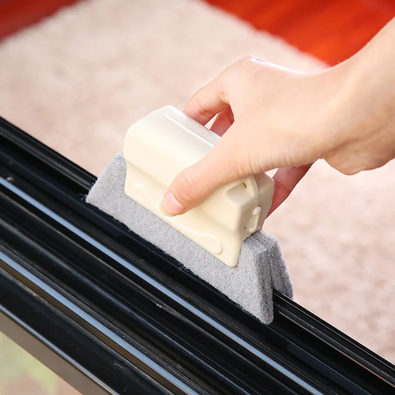 Creative Window Groove Cleaning Cloth Window Cleaning Brush Sponge