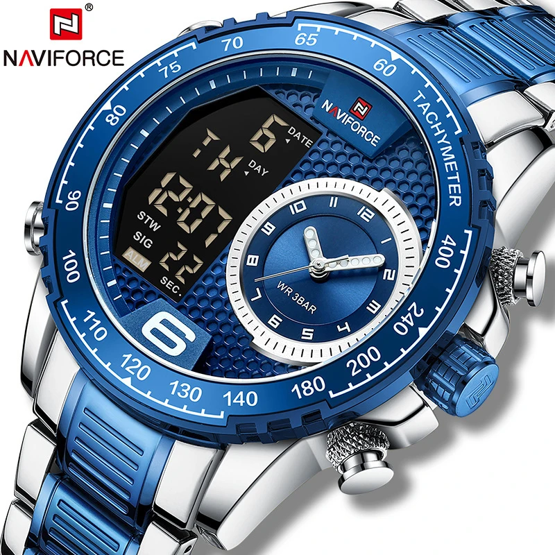 Часы NAVIFORCE мужские повседневные оригинальные модные брендовые спортивные