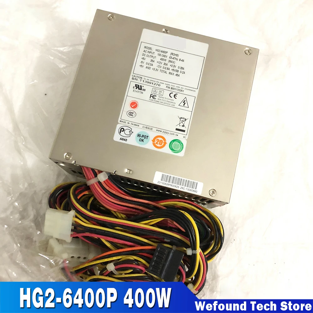 

For Zippy ATX Server Industrial Computer Medical Equipment Power Supply Fully Tested HG2-6400P 400W