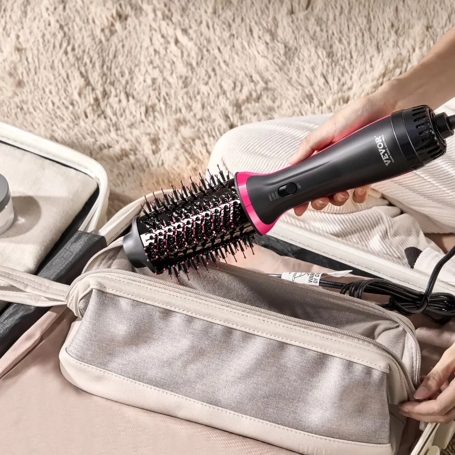 Styler With Hair Dryer Blow Hair 2.56 Ionic Barrel Brush Volumizer Oval_voghion.com