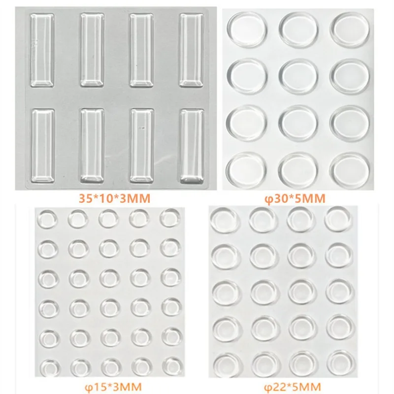 Invisible Self adhesive Silicone Door Stopper Cabinet Bumpers Wall Protector Furniture Refrigerator Anti-crash Pad