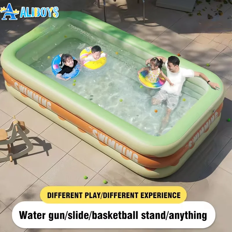 Inflatable Swimming Pool Collapsible Large Size Inflatable Paddling Pools Family Summer Indoor Outdoor Party Toys Children Gifts