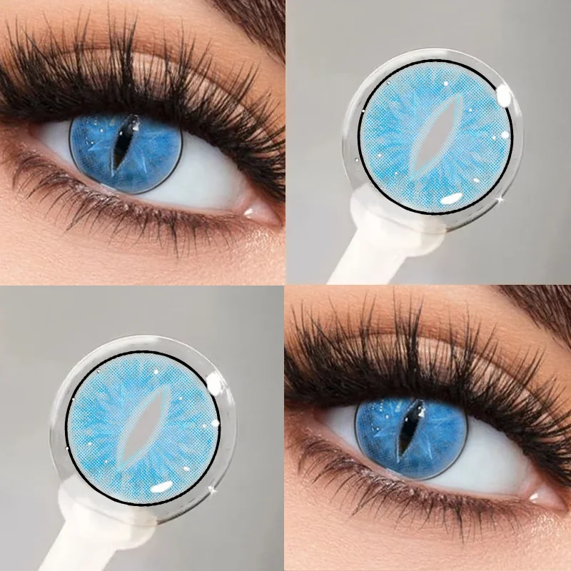 Hot Sale Halloween Cosplay Red & Yellow Colored Contact Lenses