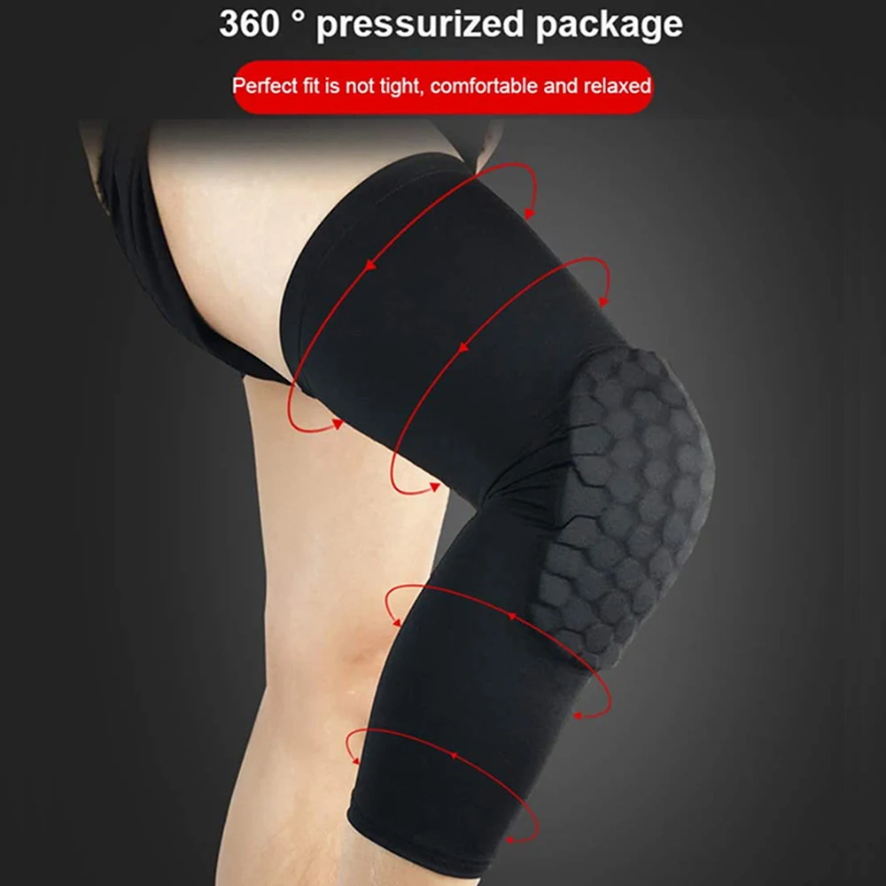 Compression Knee Pads Long Leg Sleeves Brace Knee Support Protection 1 PC for Basketball Football Volleyball Running Cycling copper knee brace