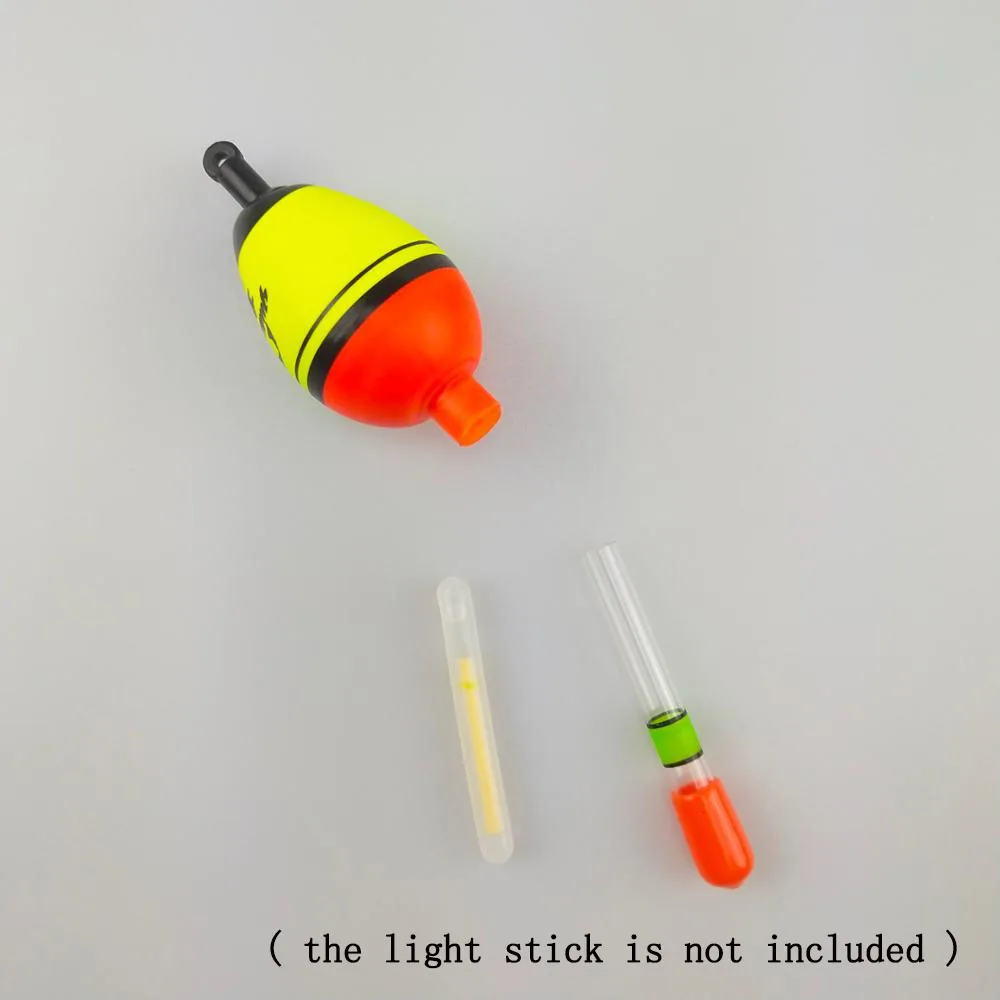 3 Pcs/Lot 5g 10g 15g EVA Bobber Luminous Fishing Float Long Vertical Night Fishing Floats Bobber Work With Lightstick A324
