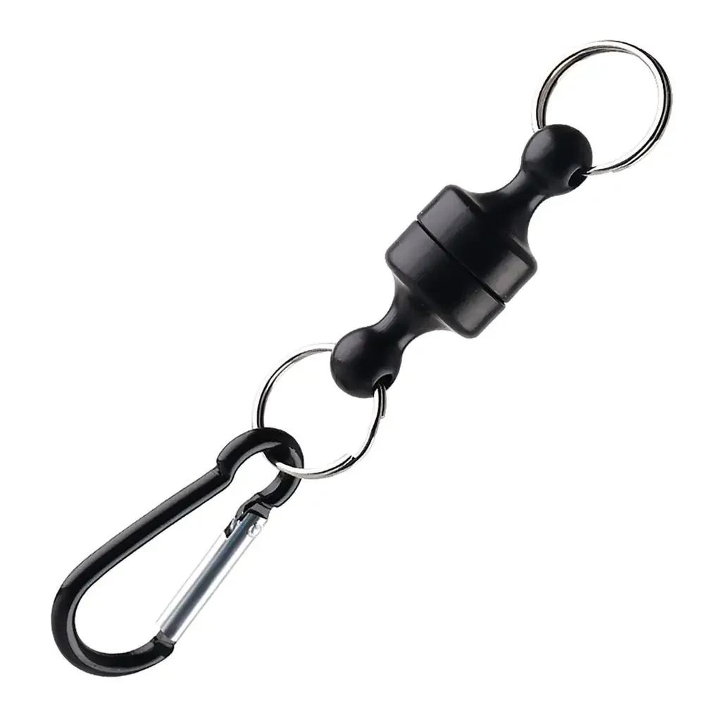Mousqueton de pêche magnétique anti-chute avec porte-clés, accessoire de pêche pour matériel de pêche en extérieur