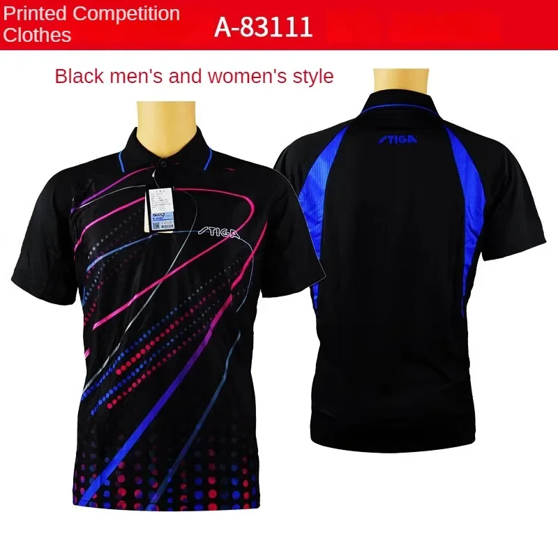 Sport jersey stiga Table tennis clothes men women t-shirts T shirt ping pong quick dry top polo CA-131B
