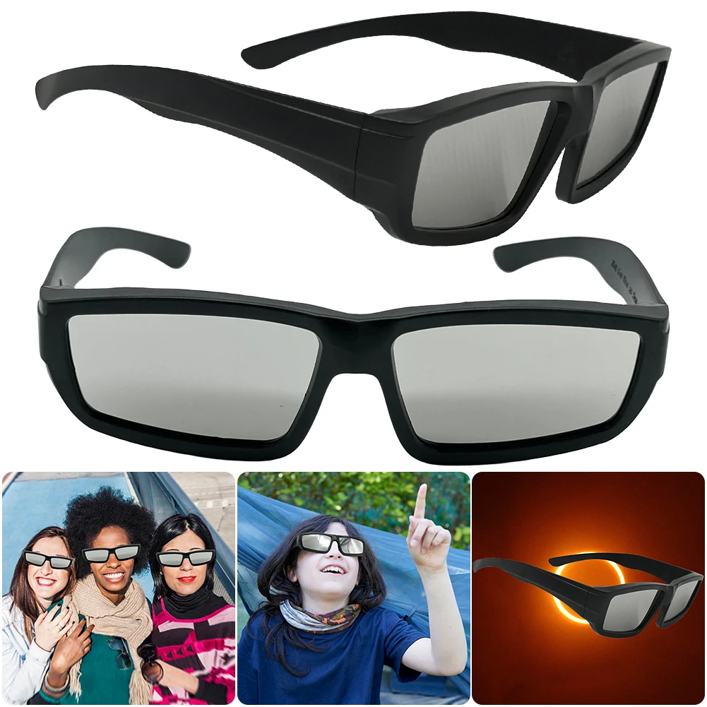 1/2/3/5Pcs Solar Eclipse Glasses ISO Certified Safe Shades Direct Sun Viewing Glasses Unisex Eyewear Sun Observation Sunglasses solar eclipse glasses