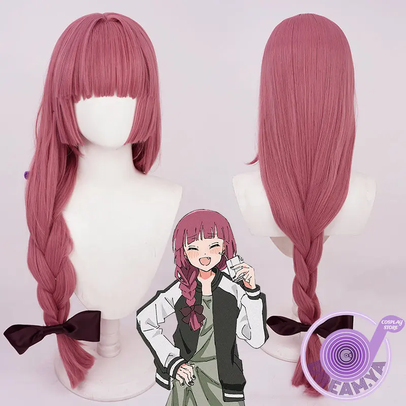 

Hiroi Kikuri Cosplay Wig Bocchi The Rock Anime Dark Red 70cm Synthetic Hair Heat Resistant Halloween Role Play Role Play Party