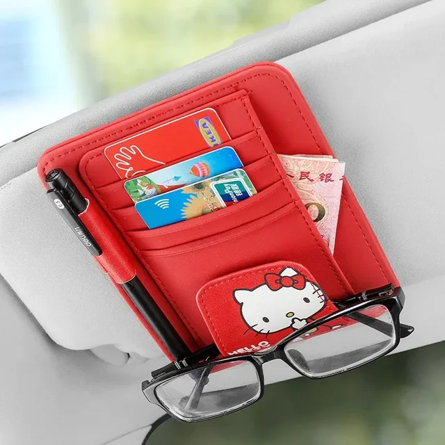 귀여운 만화 애니메이션 패턴과 편리한 보관 기능을 갖춘 카와이 산리오 자동차 보관 세트