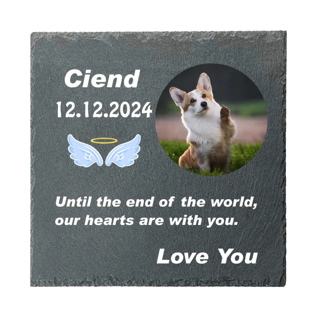 Personalized Memorial Plaque for Pet, Dog, Cat, Engraved Grave Stone with Photo, Memorial Graveside Grave Marker