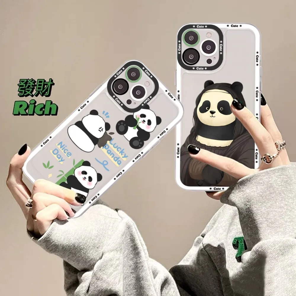 

Cute funny panda Phone Case For Samsung A 10 20 30 70 13 21 32 72 22 51 52 53 71 73 32 4g 32 5g Fundas
