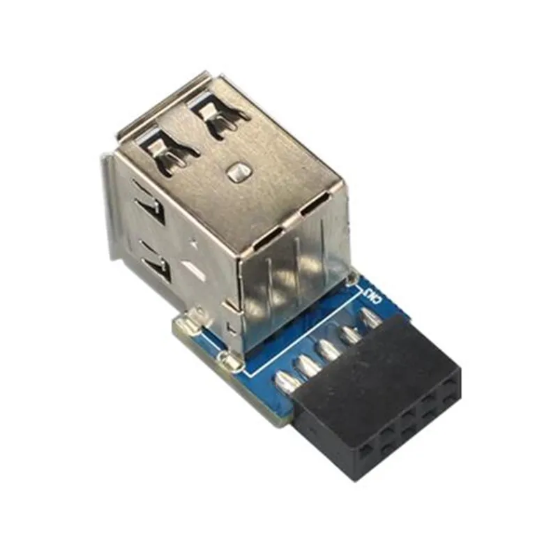 Scheda Madre A 9 Pin A 2 Porte Usb2.0 Dual Usb A Convertitore Adattatore Femmina A 9 Pin Pcb Board Card Extender Connettori Compter Interni