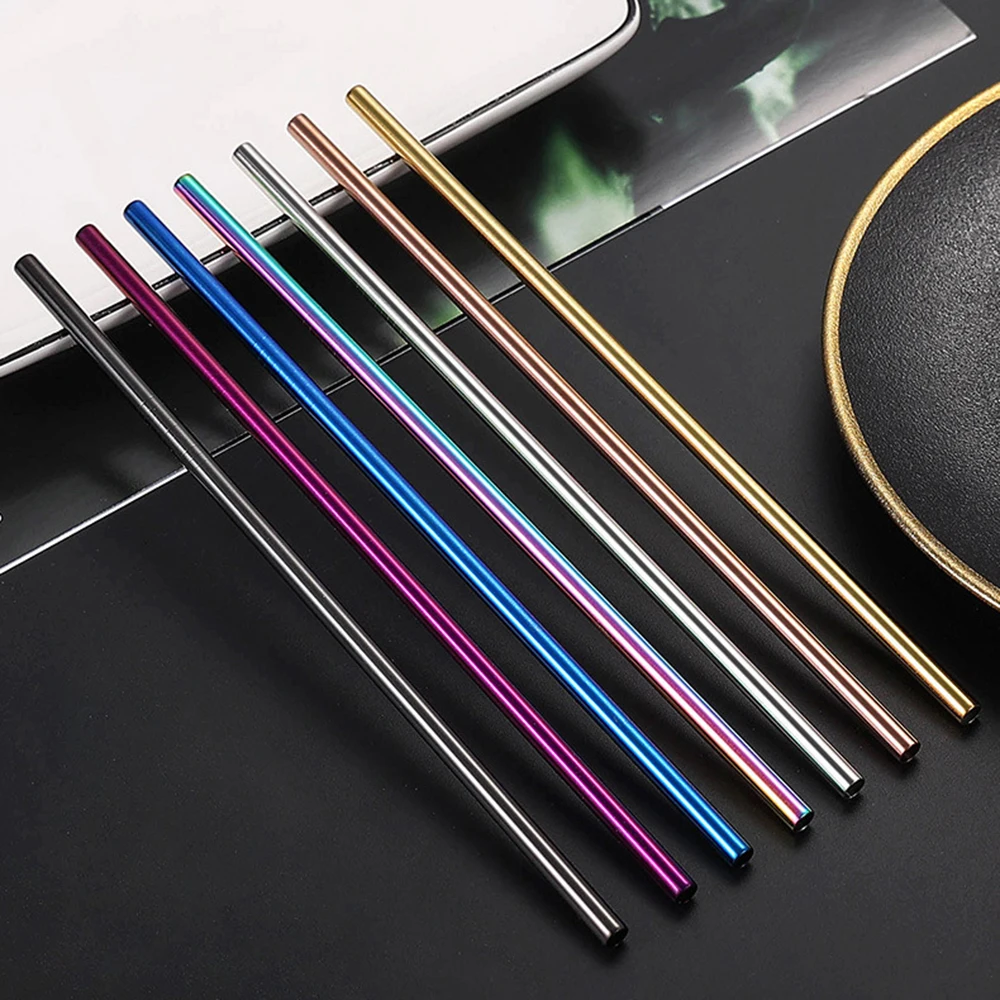 Reusable Stainless Steel Drinking Straws Set, 40-Piece Party & Beverage Accessory Collection