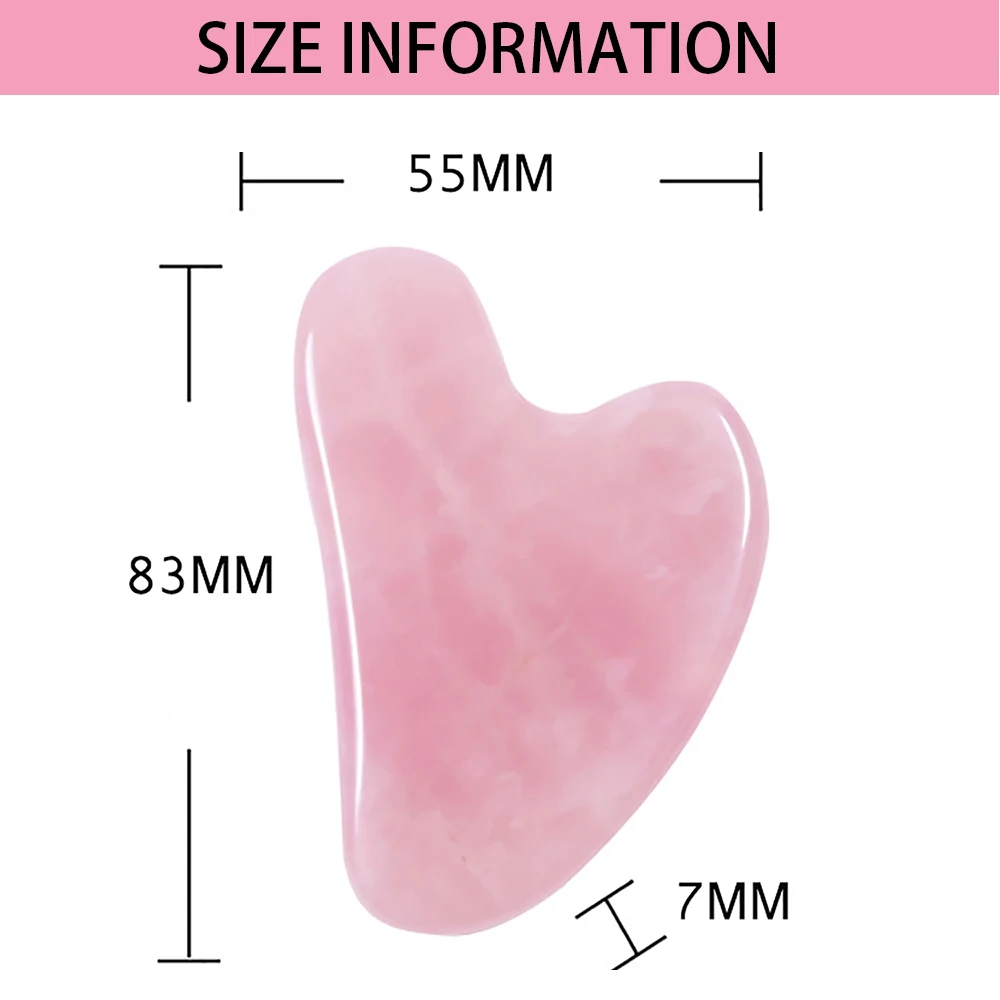 Guasha Board Beautiful Massage Beeswax Scraping Massage Scraper Face Neck Natural Jade Stone Gua Sha Board Tool