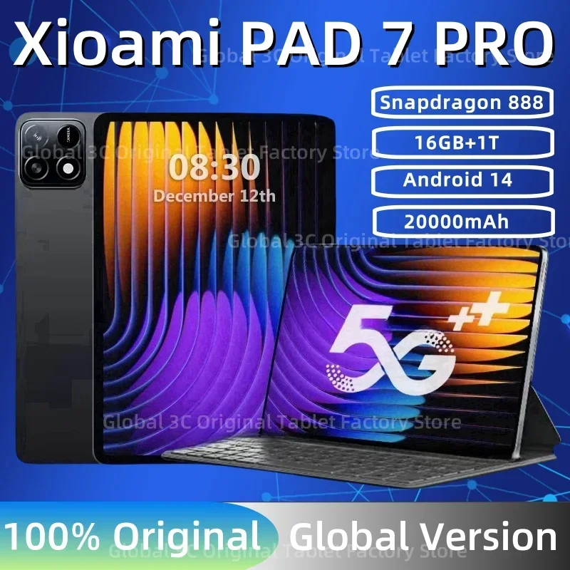 Android Tablet PC Xiaomi Pad 7 Pro 11inch 4K Android 14 16GB+1T 20000mAh 5G Dual SIM