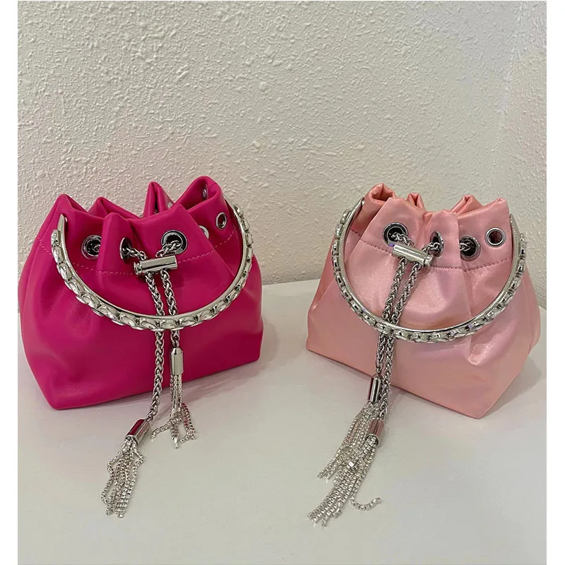 2024 Fashion Chain Bag High Quality Women Black Women's Bag Women Handbags Ladies Designer Handbags Diamond Bucket Bag