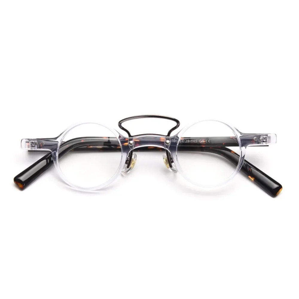 Vintage Hohe Qualität Acetat Rahmen Lesebrille Männer Frauen Mode Runde Optische Gläser Transparente Rezept Brille – Detail 1