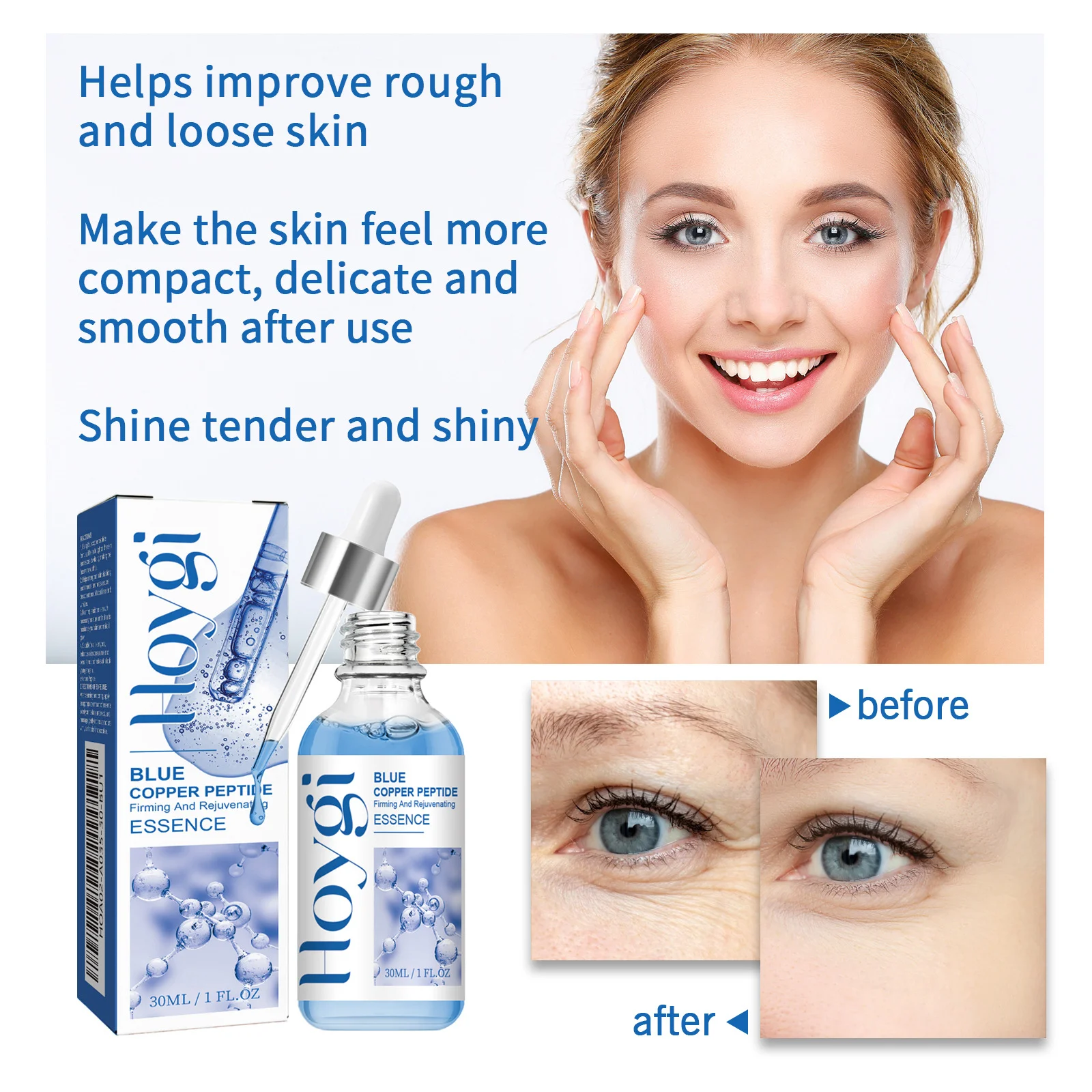 Instant Wrinkle Remover Face Serum Anti Aging Firming Lifting Fade Fine Lines Whitening Moisturizing Brighten Tighten Skin Care 5