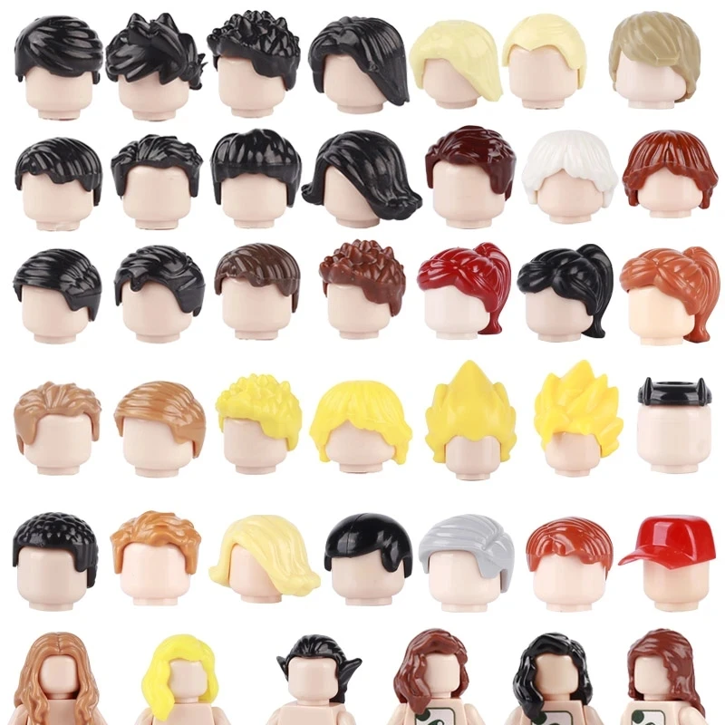 10 pçs monta partículas 62711 peruca senhora página cabelo bob blocos de  construção diy educação peças substituíveis brinquedos para crianças  presente - AliExpress