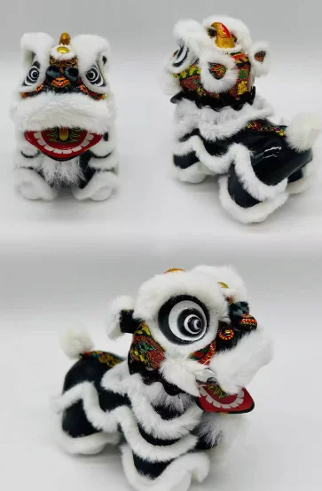 thumbnail image 1 of León tradicional chino lindo hecho a mano patrimonio cultural inmaterial danza del león decoración de coche regalo de escritorio juguete de peluche, 1 of 5