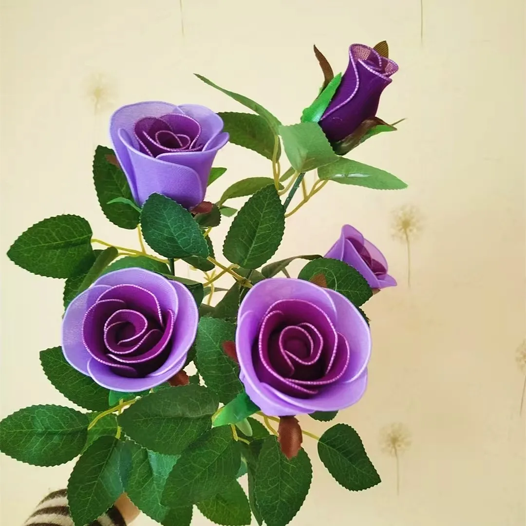 Set of 5 Purple Nylon Stockings for Handmade Flower Craft and Home Wedding Decoration