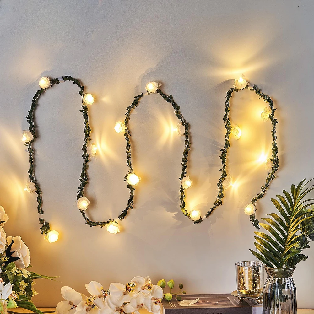 Rose String Lights 6m Vine Lights String Lights Garland Holiday