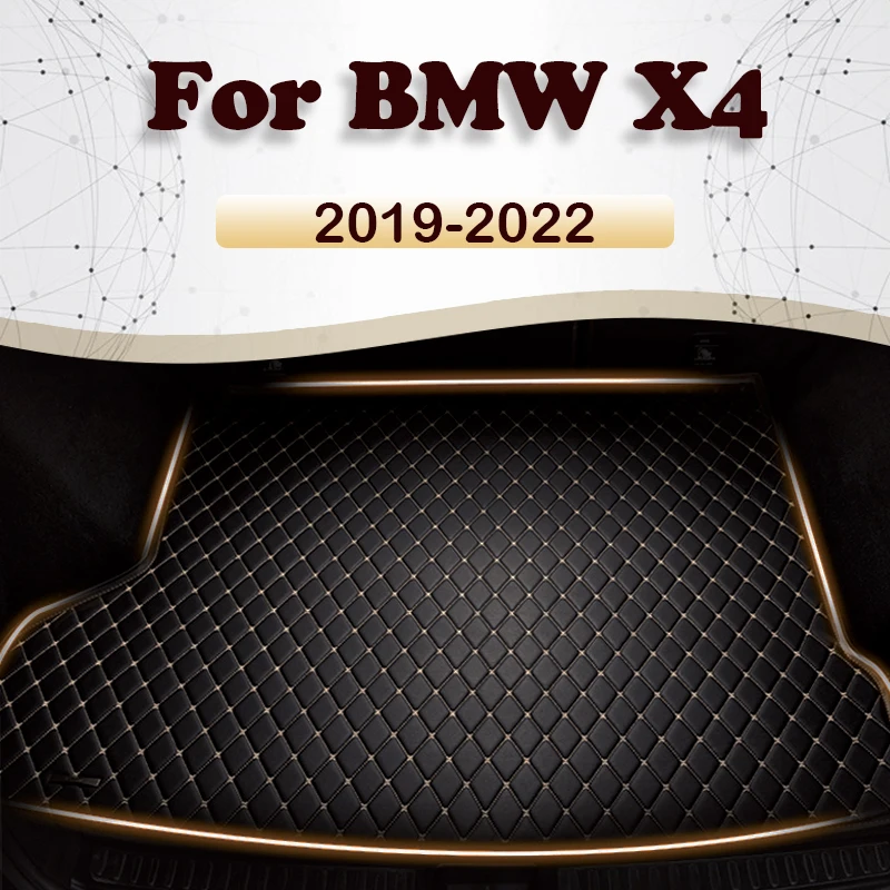  Tapis Coffre Voiture Tapis Principal Coffre Imperméable Anti- Rayures Antidérapant Couverture Protection Interne pour BMW pour X4 pour  G02 2019–2025 Liner Tapis Coffre (Couleur : Beige Line)