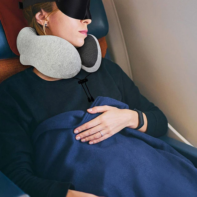 Almohada de viaje suave en forma de U, cojín Cervical de espuma  viscoelástica para el cuello y el avión - AliExpress