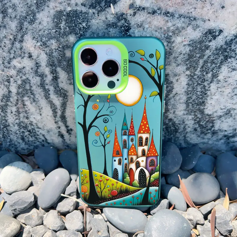 Colorful Forest Town Fashion Laser Shockproof Phone Case