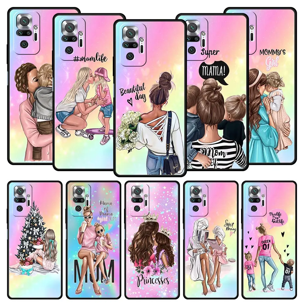 Super Mom Baby-Themed Black Phone Case