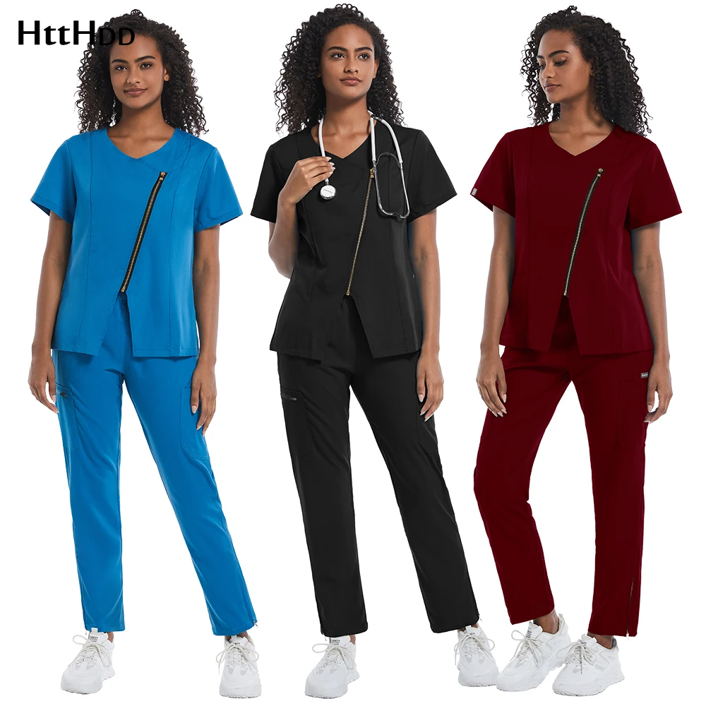 

Nursing Uniforms for Women New Scrubs Medical Uniforms Modern Fashionable Medical Uniform Dentist Pediatric Clinic Work Clothes